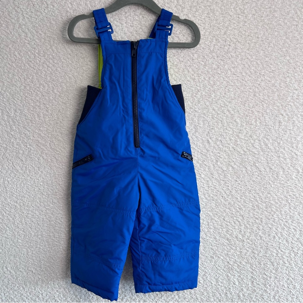 Gymboree NWT Infant Snow Suit Ski Bib Blue Snowsuit Size 6-12 Months